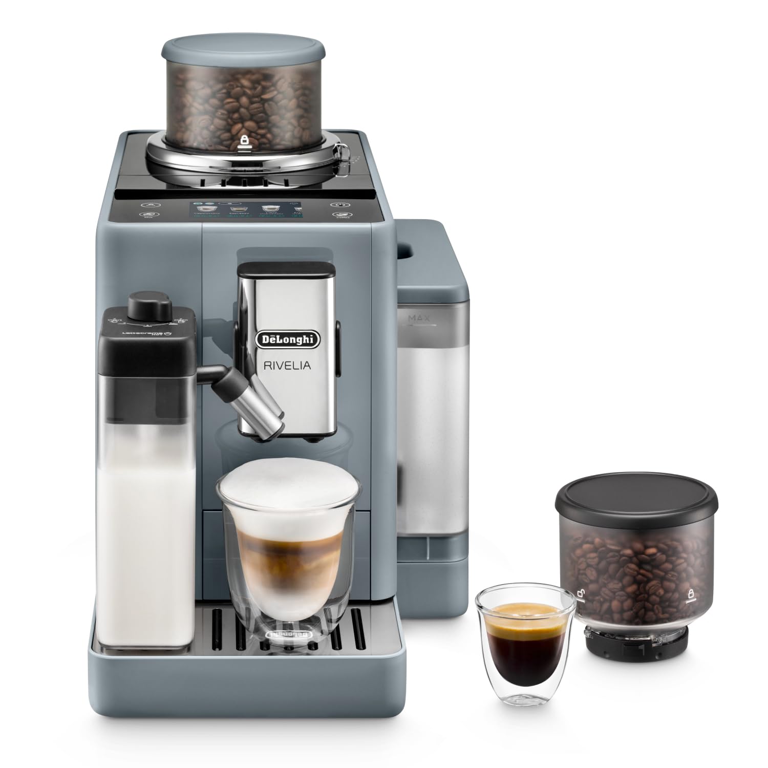 Kaffeko Rivelia - automatischi Kaffeevollautomat für Bohnene, Grau