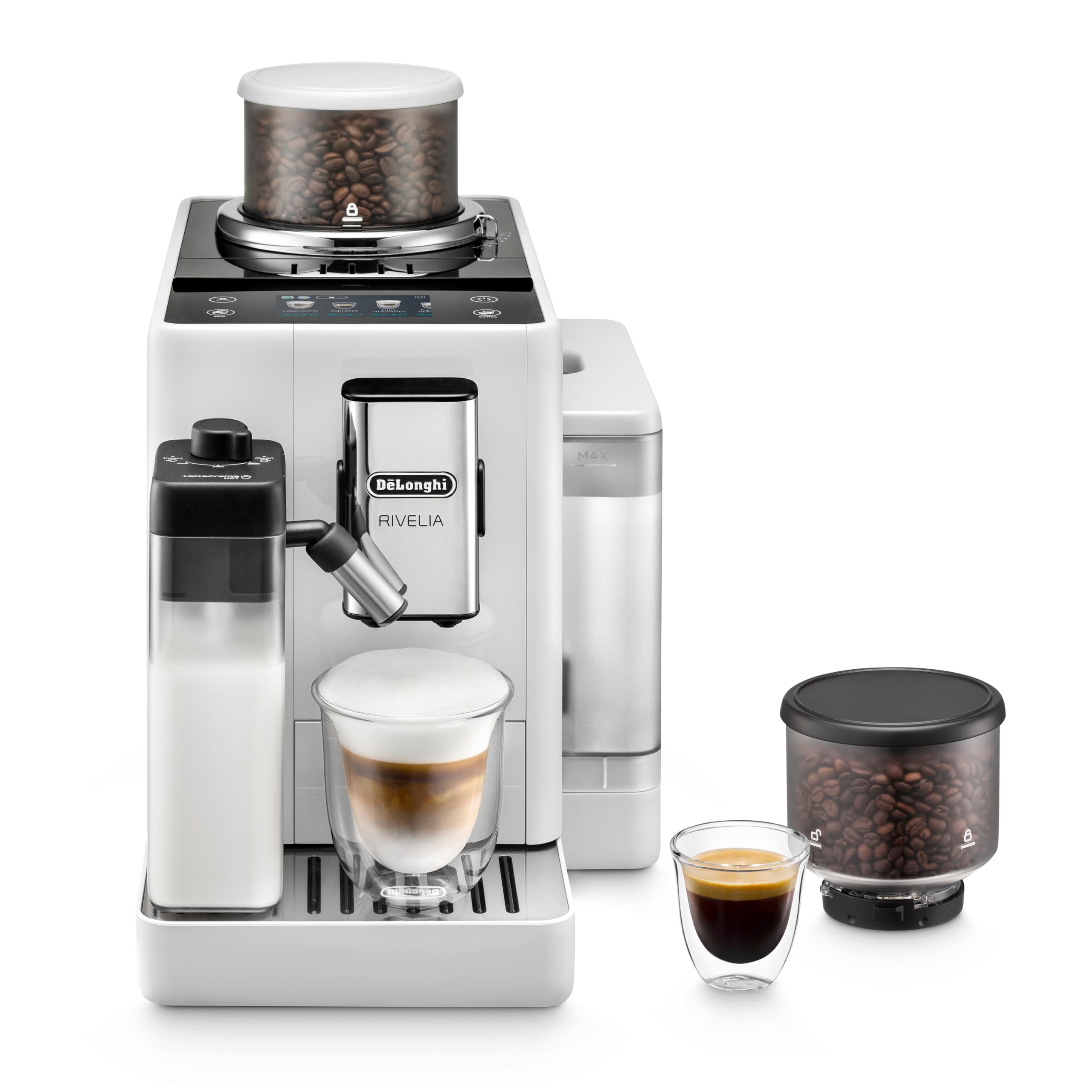 Kaffeko Rivelia - Perfetti automatischi Kaffimaschine mit LatteCrema Milchschüumer, Wiss